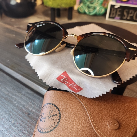 Ray-Ban BROKEN Lense* Tortoise Shell Sunglasses W/ Protective Case - Picture 2 of 9